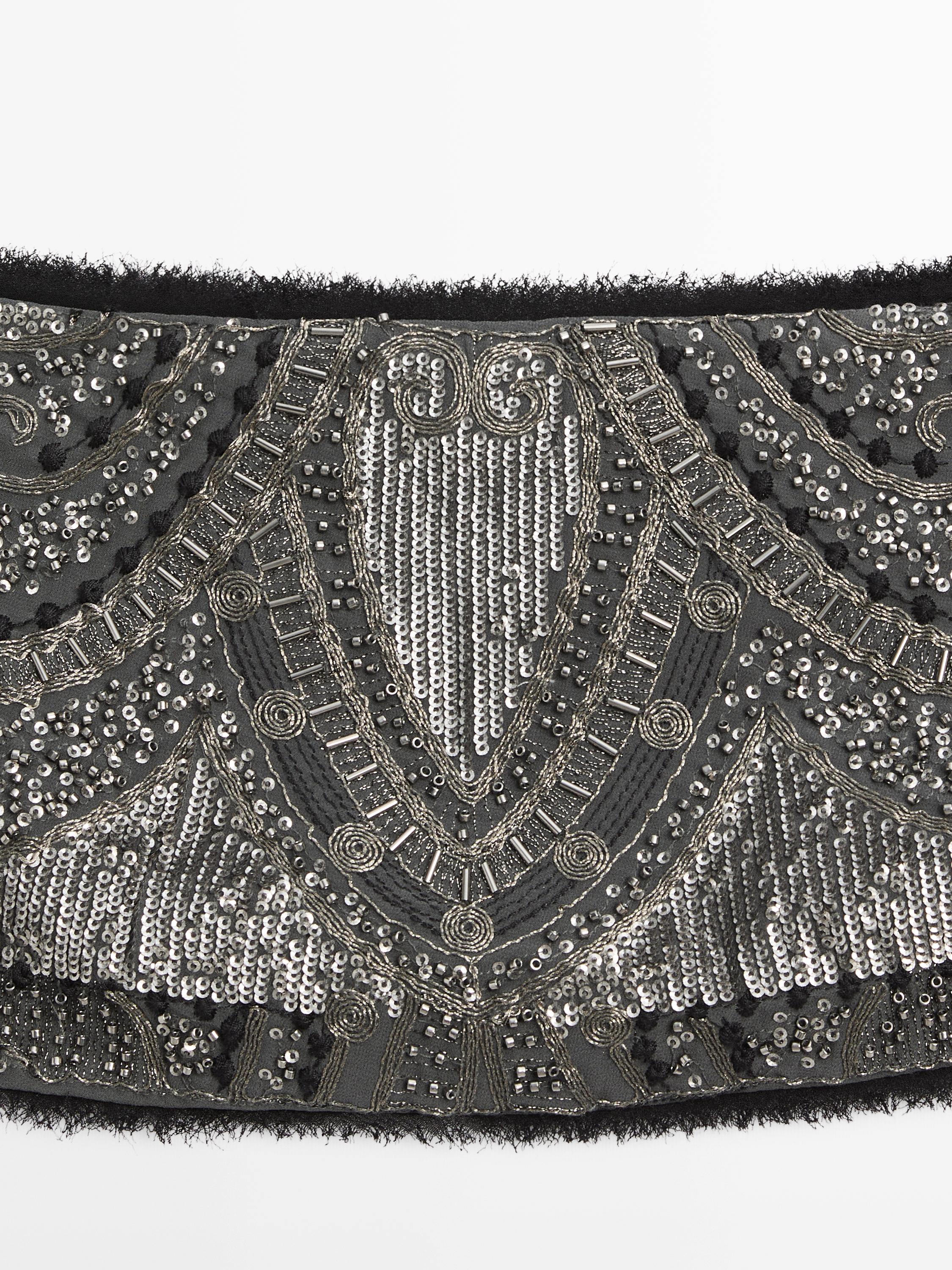 Sash belt with embroidered details - STUDIO